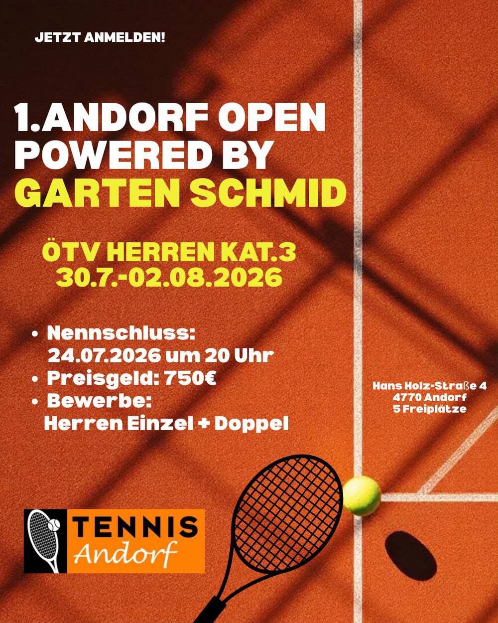 1. Andorf Open powered by Garten Schmid