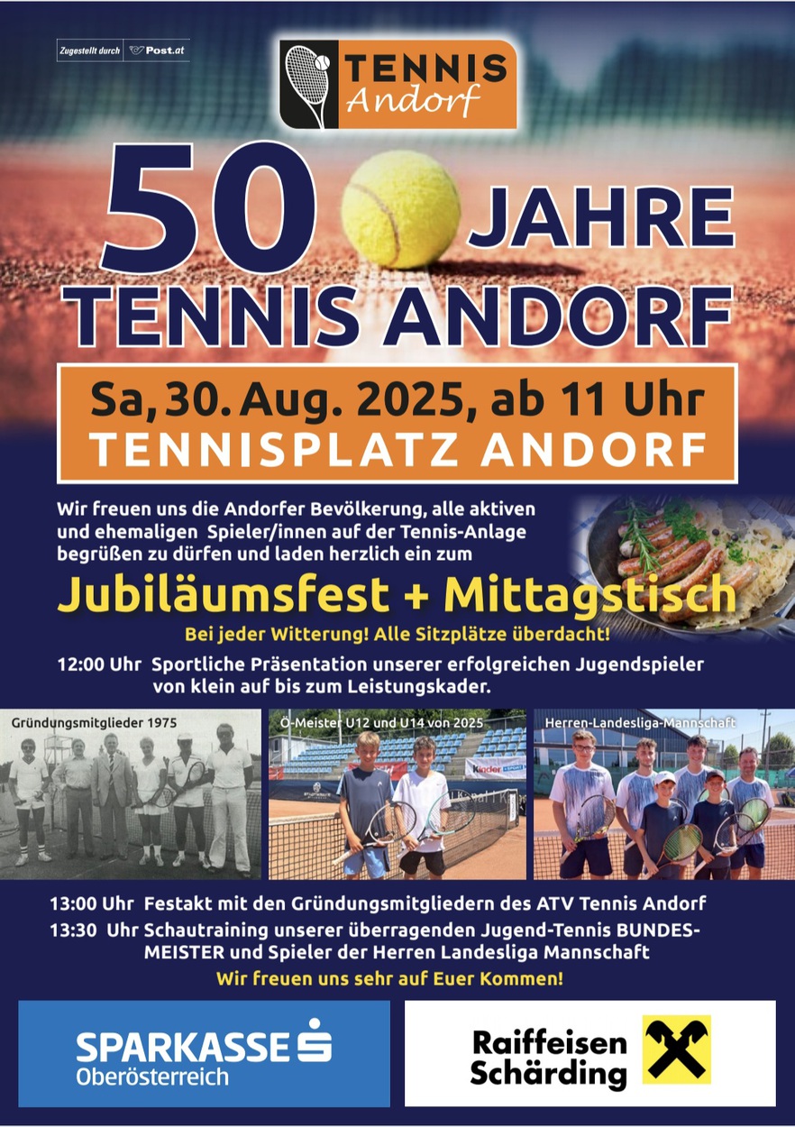 50 Jahre Tennis Andorf - Jubiläumsfest